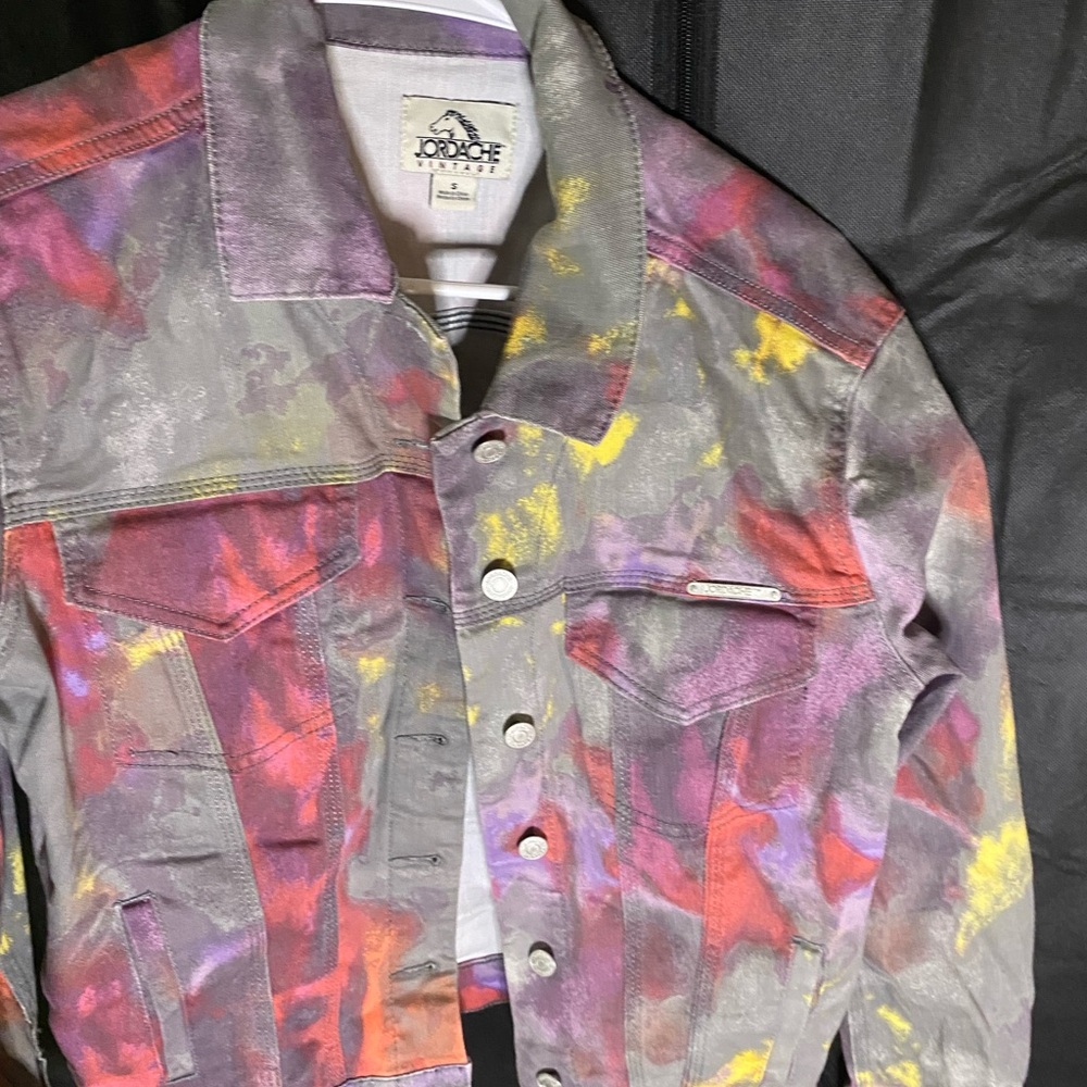 Colorful Splatter Denim Jacket - Picture 7 of 17